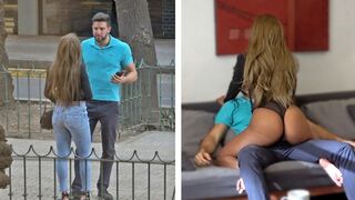 Forró venezuelai lány néger tangában kapja meg a gazdag gringo faszát