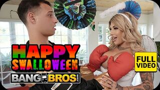 BANGBROS Hálózat Szexy Milfje Vadul Cidázza Mostohafia Orbitális Farkát Halloween Előtt